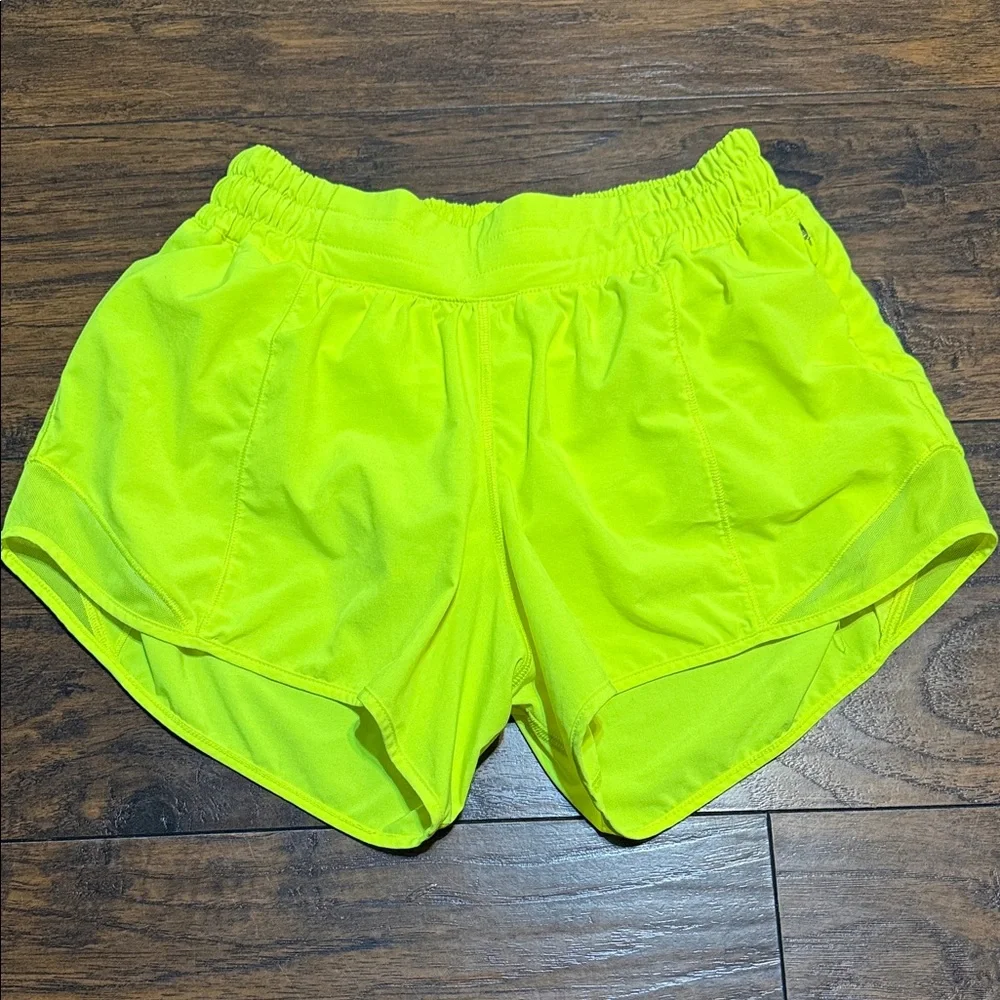 Lululemon Athletica Neon Yellow Athletic Shorts